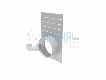 Заглушка торцевая стальная (СО-100мм)с водосливом ЗТв 10 - 15,6. 25. 0,125 22221