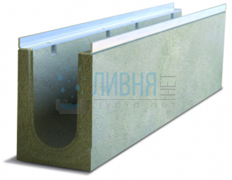 Лоток водоотводный бетонный ЛВБ Optima 100 №0/3 тип 2 2210410