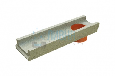 Лоток водоотводный BetoMax Basic ЛВ-10.14.06-БВ бетонный с вертикальным водоотводом 401009