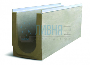 Лоток водоотводный бетонный ЛВБ Optima 150 №0/3 тип 2