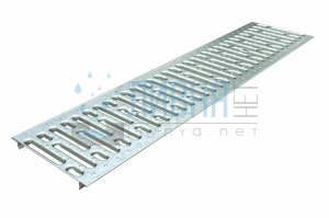 Решетка водоприемная Basic стальная оцинкованная (щелевая)  1000x236