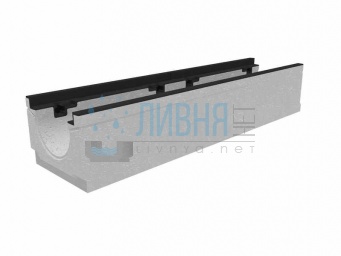 Лоток водоотводный бетонный коробчатый (СО-150мм), с чугунной насадкой КU 100.24,8 (15).19(12,5)-BGZ-S, №-10-0 40618162