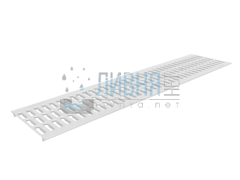 Решетка водоприемная Gidrolica Standart РВ -20.24.100 - штампованная стальная оцинкованная, кл. А15 528