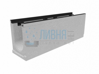Лоток водоотводный бетонный коробчатый (СО-150мм), с чугунной насадкой КU 100.24,8 (15).36,5(30) - BGZ-S, № 25-0 40615065