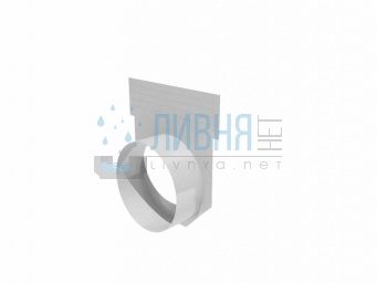 Заглушка торцевая стальная (СО-300мм)с водосливом  ЗТв 30 - 44. 49,5. 0,2 49030201