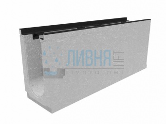 Лоток водоотводный бетонный коробчатый (СО-150мм), с чугунной насадкой КU 100.24,8 (15).41,5(35) - BGZ-S, № 35-0 40615167