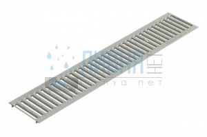 Решетка водоприемная Basic стальная оцинкованная (щелевая) 1000x184